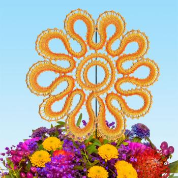 Preview: 617 Klöppelbrief  Blumenstecker „Sonne / Blume"